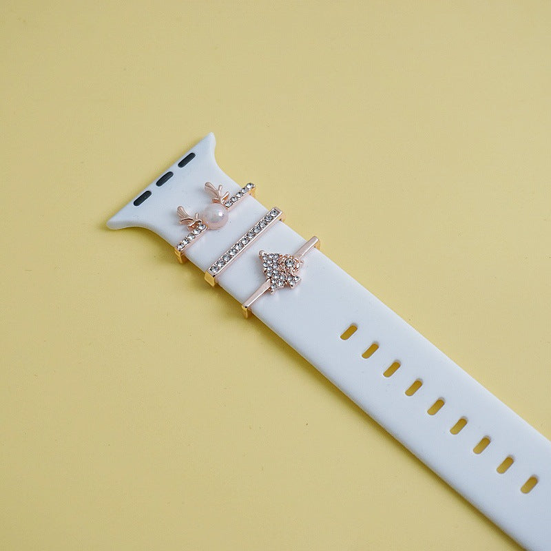 Christmas Tree Gold watch band charm