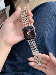Starlight Apple Watch Band in multiple angles