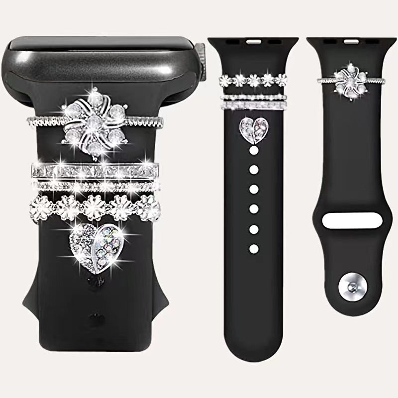 Silicone watch band showcased on wrist