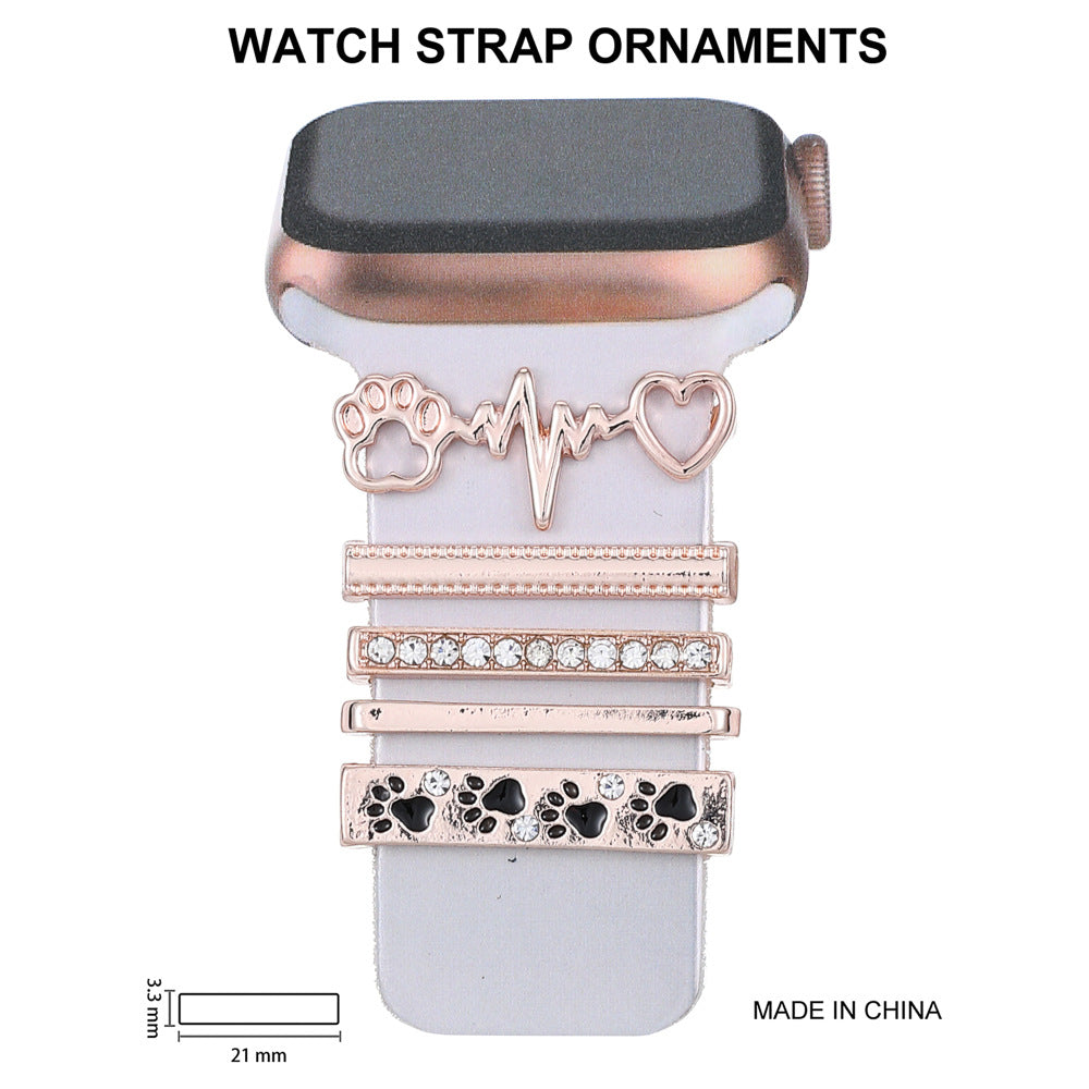 Champagne decorative ring for Apple Watch