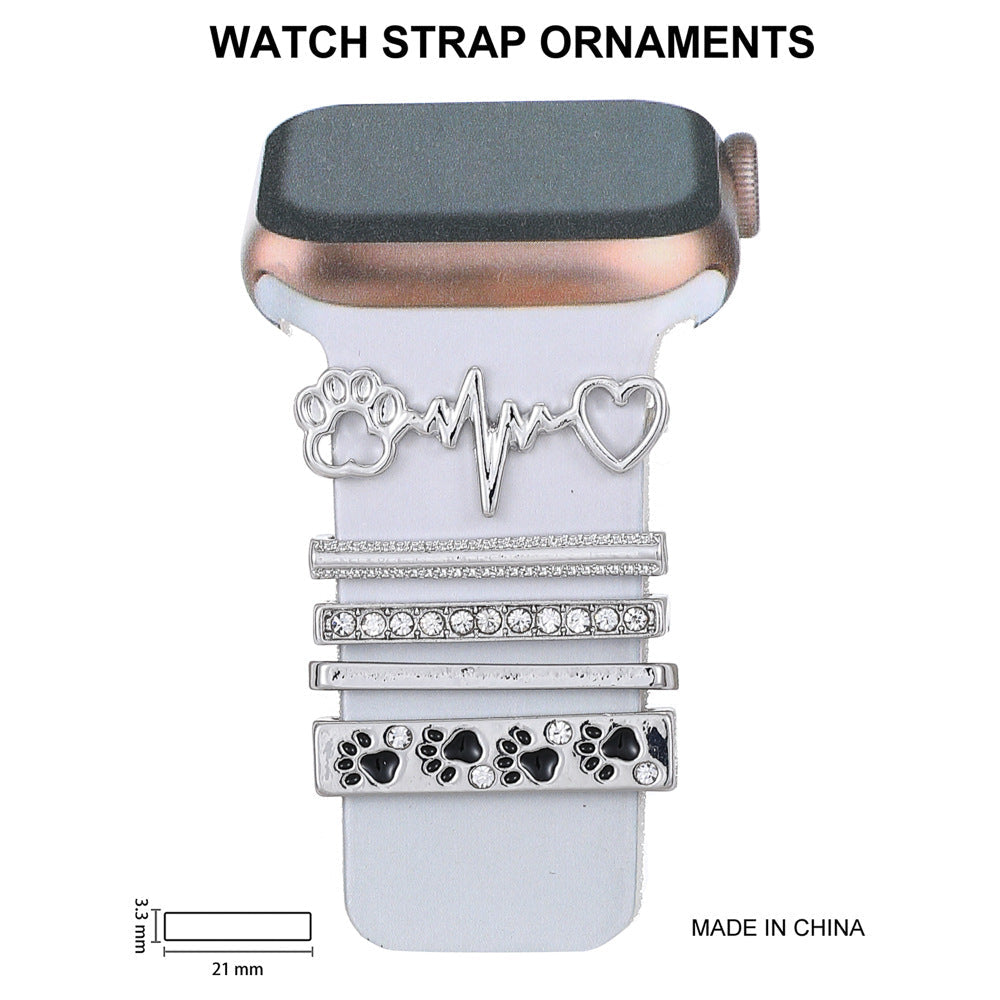 Stylish silver decorative silicone ring