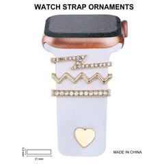 Stylish diamond-studded silicone strap in black