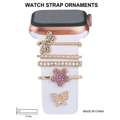 Diamond-studded buckle detail on watch strap