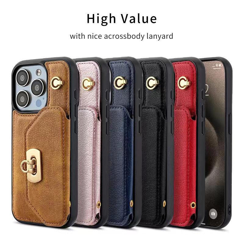 Leather zipper wallet for iPhone 15 - Image 2