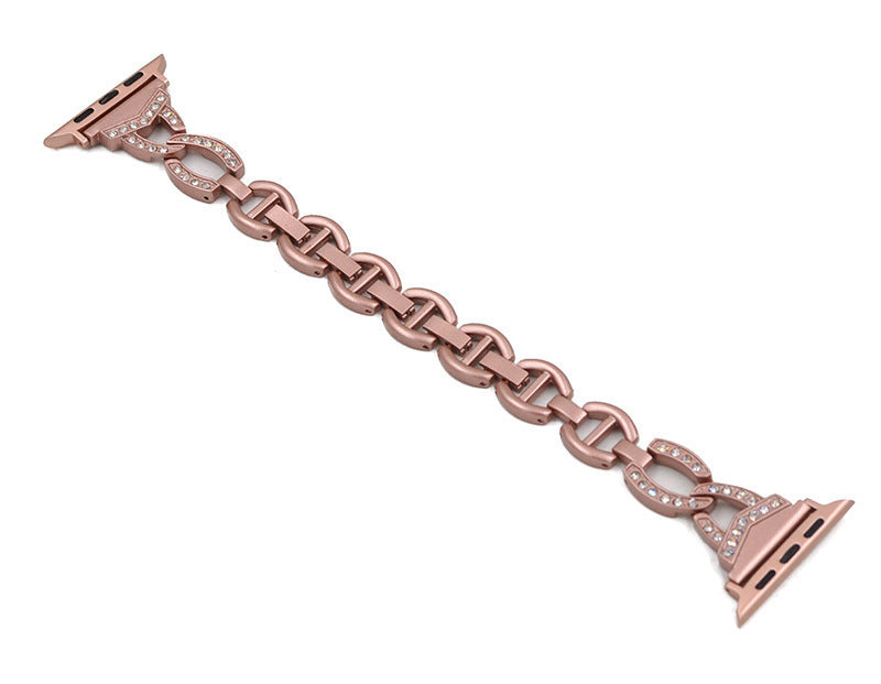 Luxurious Rhinestone Apple Watch Band detail showing rhinestones