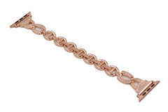 Luxurious Rhinestone Apple Watch Band styled flat lay