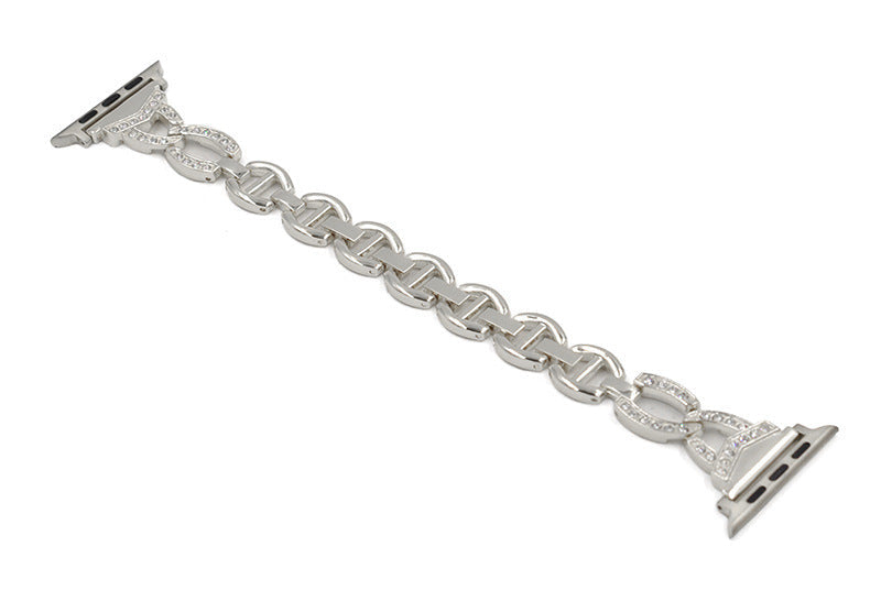 Luxurious Rhinestone Apple Watch Band on wrist