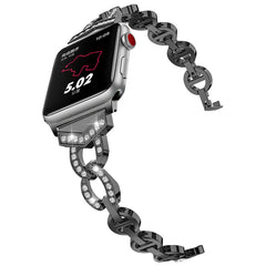 Luxurious Rhinestone Apple Watch Band on wrist