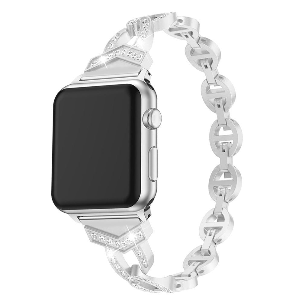 Luxurious Rhinestone Apple Watch Band displayed elegantly