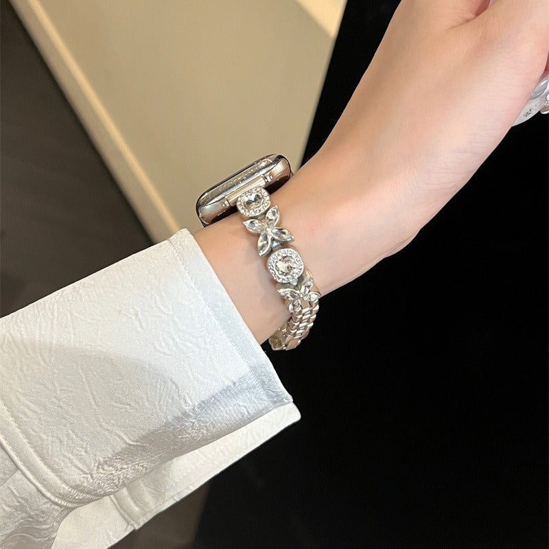Stylish Metal Starlight Apple Watch Band in various colors