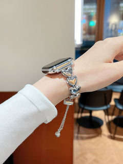 Stylish bracelet displayed with Apple Watch