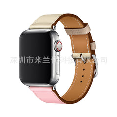 Genuine leather watch band featured on display