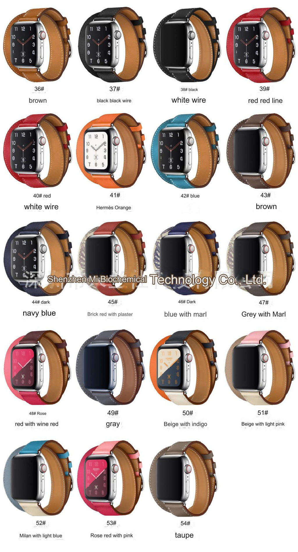 Genuine leather watch band featured on display
