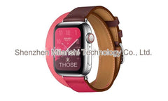 Lifestyle image of leather watch band in vibrant colours