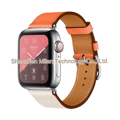 Premium leather Apple Watch band in brown colour