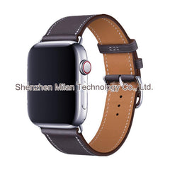 Genuine leather watch band featured on display