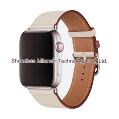 Lifestyle image of leather watch band in vibrant colours