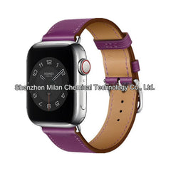 Lifestyle image of leather watch band in vibrant colours