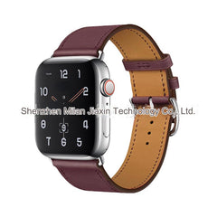 Various colour options of Apple Watch leather band
