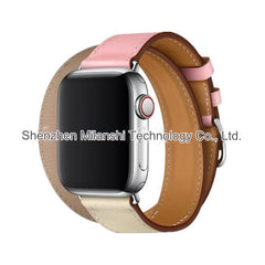 Genuine leather watch band featured on display