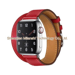 Various colour options of Apple Watch leather band