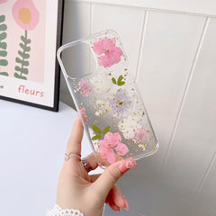 Floral Gold Foil iPhone Case front view