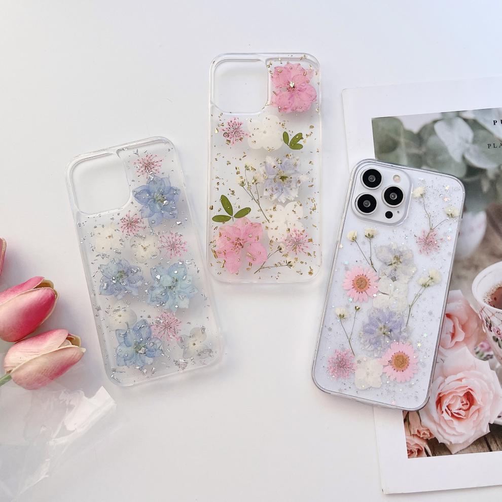 Floral Gold Foil iPhone Case display