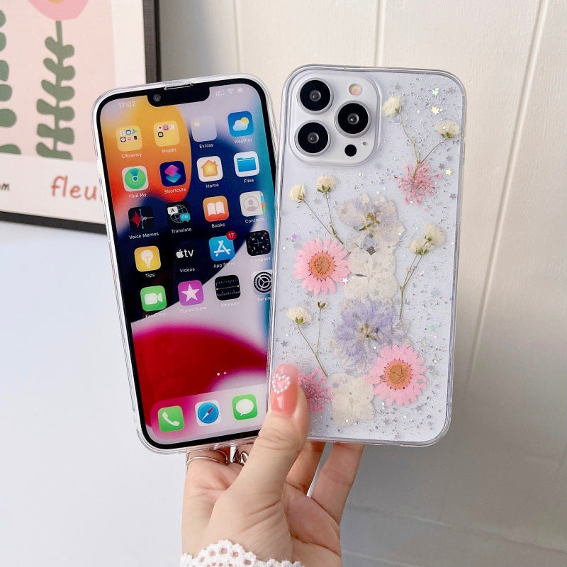 Floral iPhone Case with gold accents