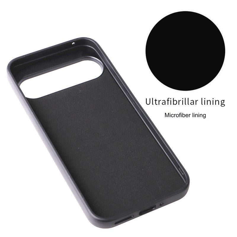 Textured crocodile print leather phone case