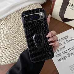 Faux leather phone case with snake pattern for Pixel 7