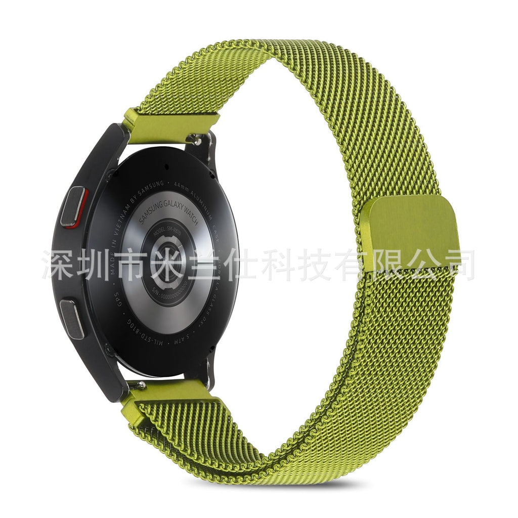 Premium Milanese Loop Band in silver on a smartwatch