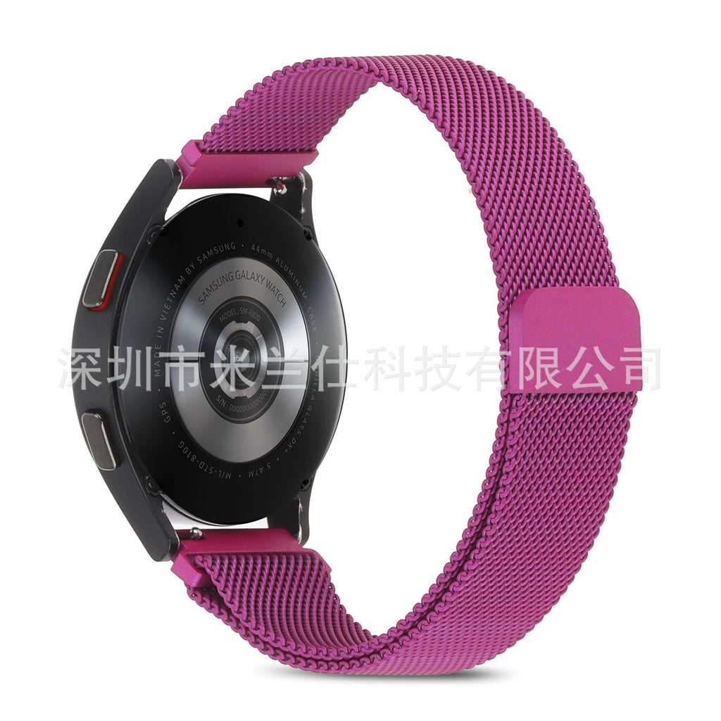 Vibrant rainbow Milanese watch strap