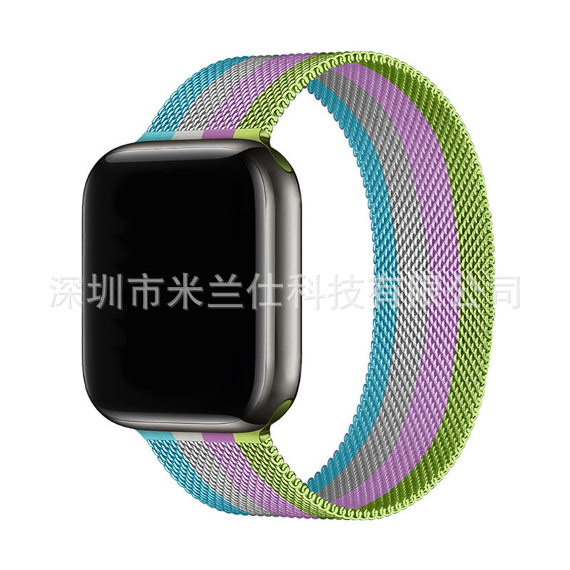Different colour options of Milanese loop bands