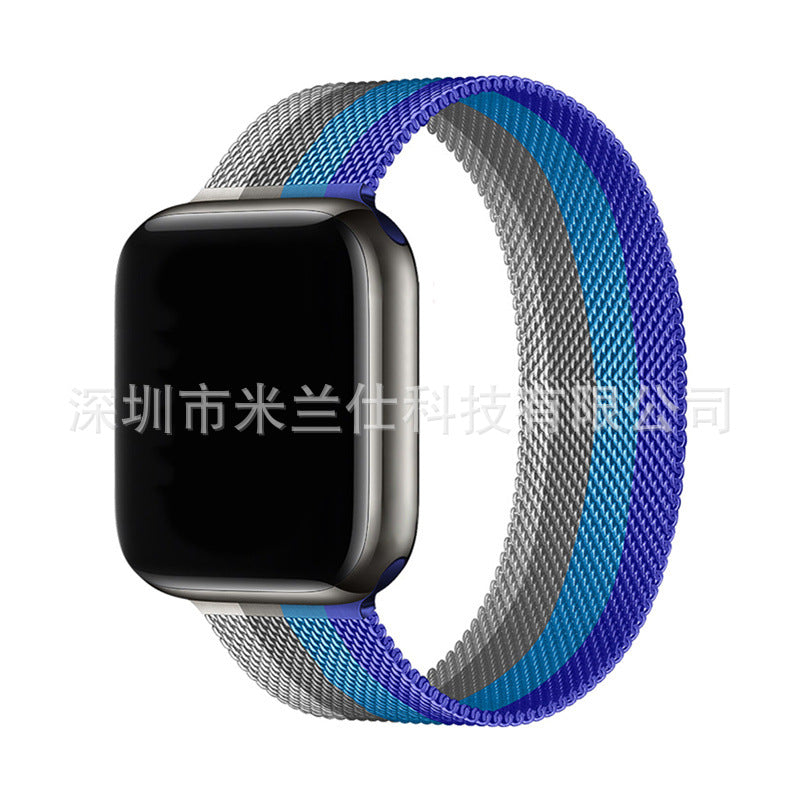 Premium Milanese loop band in black for Apple Watch