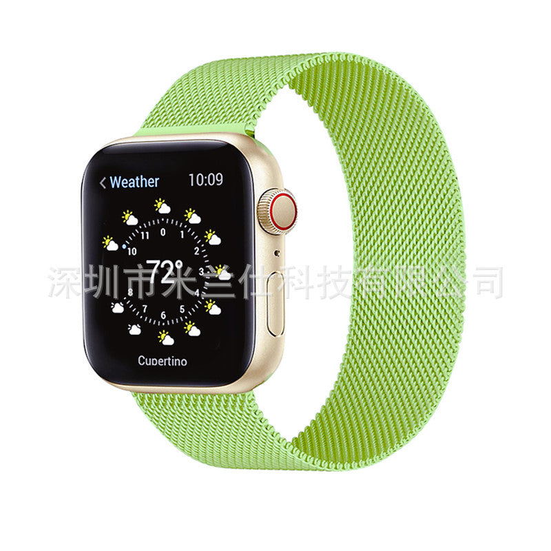 Stylish Milanese loop band in silver for Apple Watch