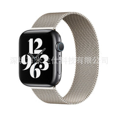 Milanese loop band shown on model's wrist