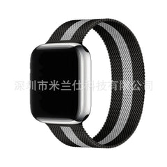 Lifestyle image of Apple Watch with Milanese loop band
