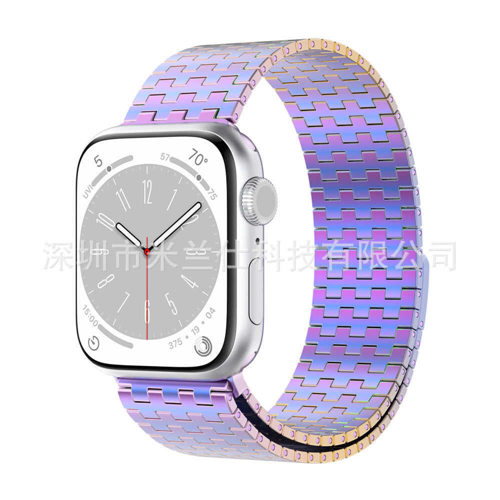 Adjustable Magnetic Closure for Apple Watch Band displayed