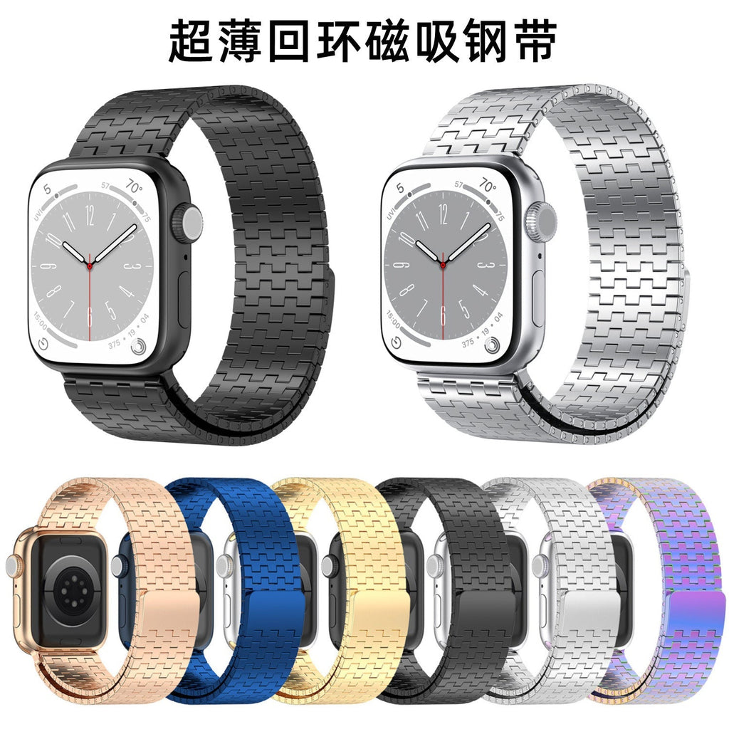Close-up of thePremium Metal Loop Band texture