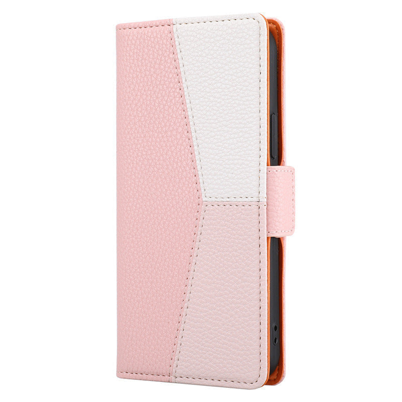 Stylish PU leather flip case displayed on a table