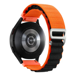 Close-up of the buckle on a nylon sport band