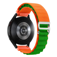 Close-up of the buckle on a nylon sport band