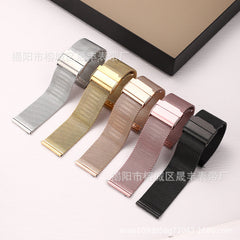 Pink Milanese band for smartwatch showing sleek design