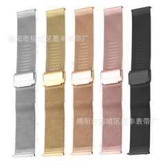 Metal smartwatch band with adjustable clips