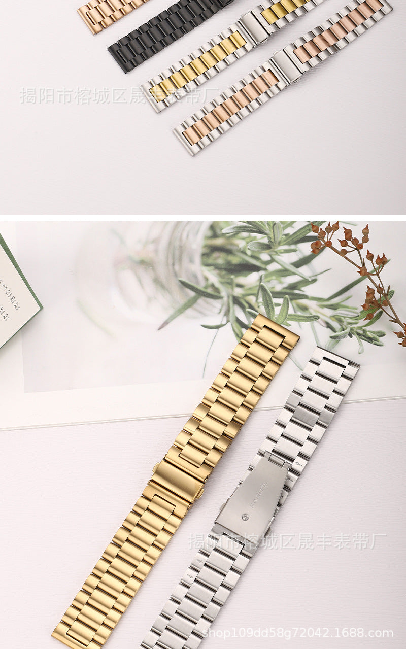 Lightweight 3-Bead Design Watch Band in Pink
