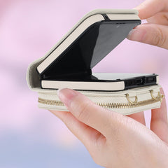 Stylish Samsung Z Flip crossbody phone case in black