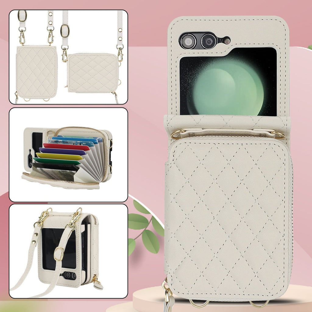 Crossbody phone case with card holder feature