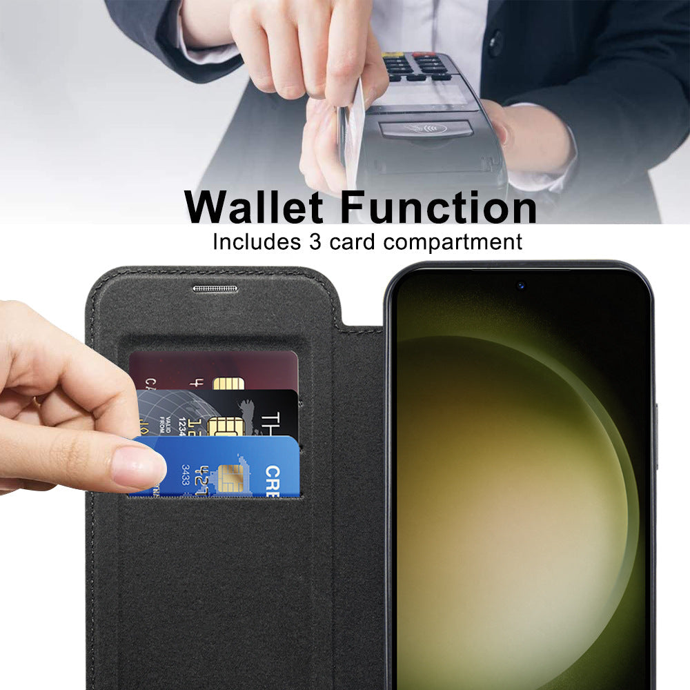 Stylish flip case for Samsung Galaxy S24 Ultra in black