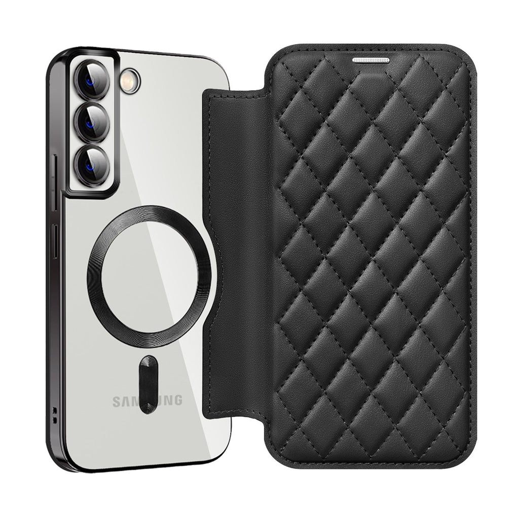 S24 Ultra case with card slots in purple