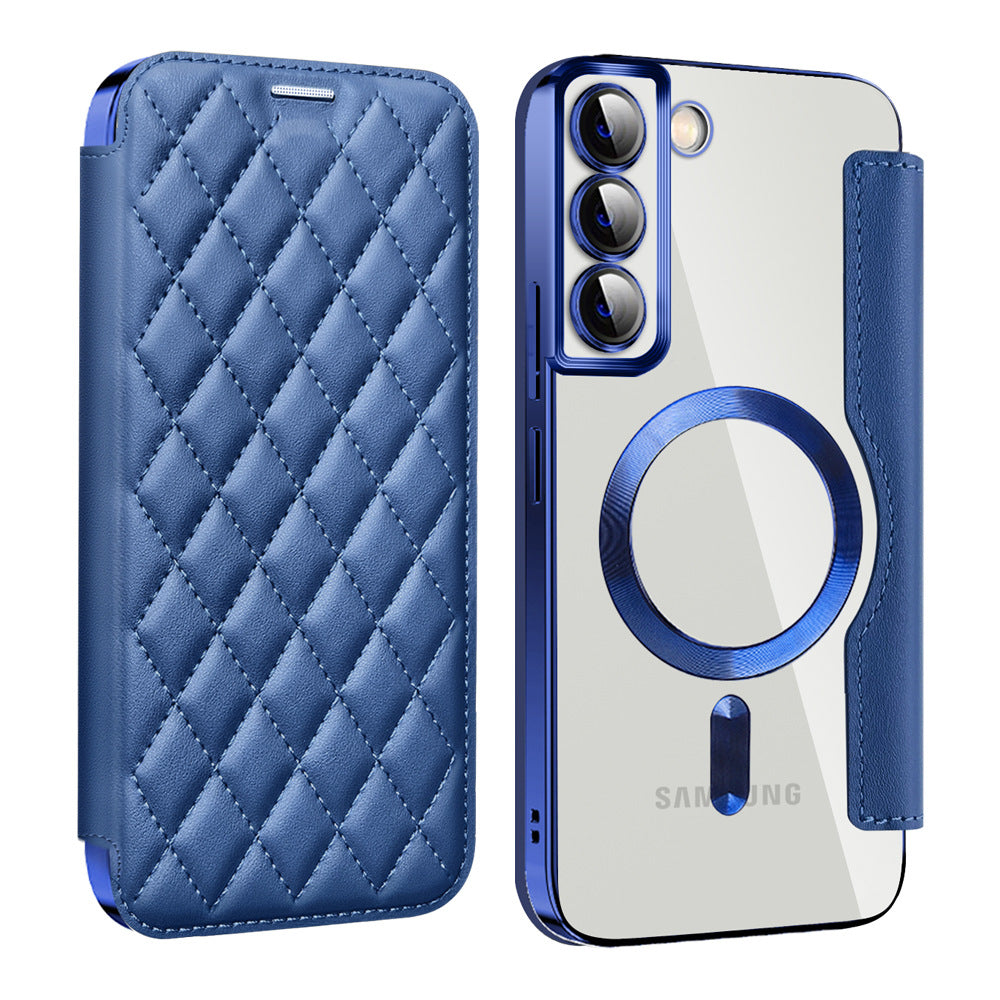 Stylish design of magnetic flip case for Galaxy S24 Ultra